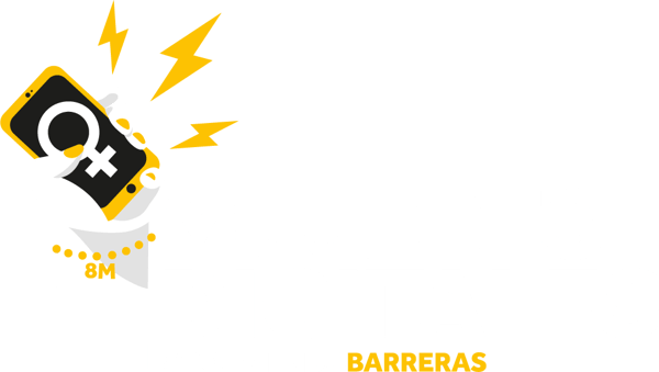 Logo de Mujeres Digitales #RompiendoBarreras